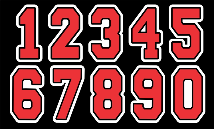 BGRA Bearcats Baseball Club - Custom Helmet Number Sheet Decals | TAGSports