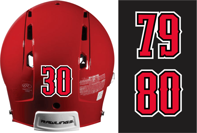 Glen Ellyn Rebels Baseball Helmet Number Decals | TAGSports