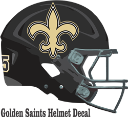 Golden Saints Football Helmet Decals