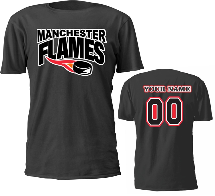 Manchester Flames T-Shirt Alternate Design